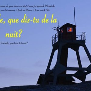 SENTINELLE QUE DIS-TU DE LA NUIT ?